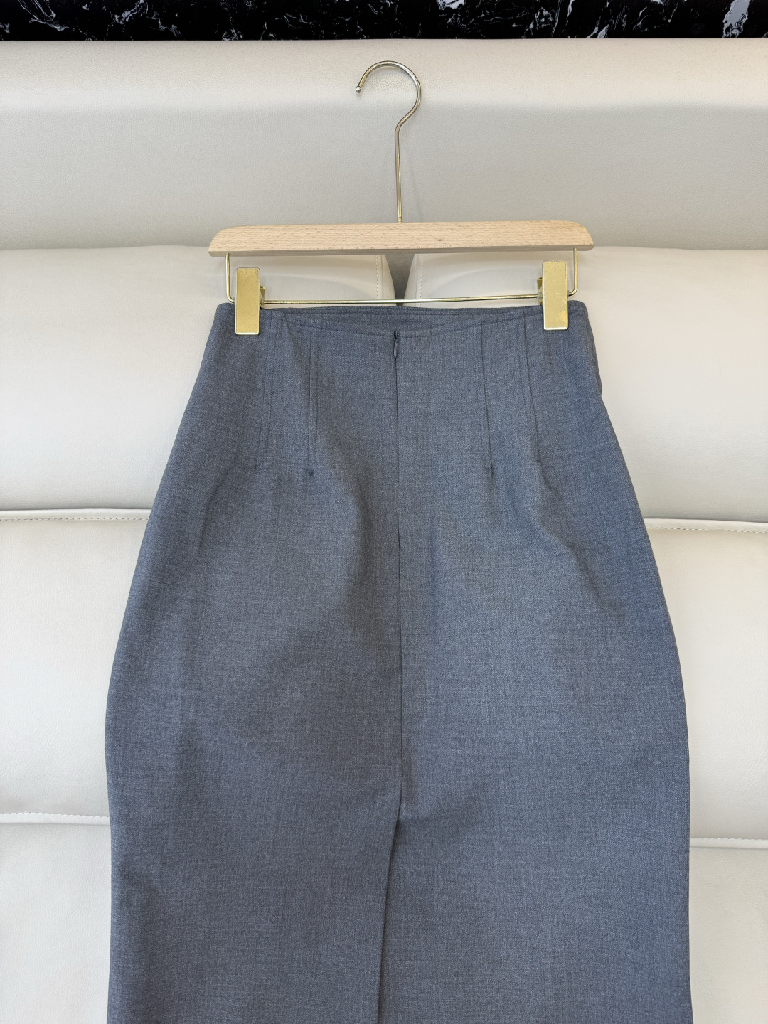 CY0102#新款半裙🌾YSL 开叉设计显瘦长半裙 白色黑色 灰色 SML