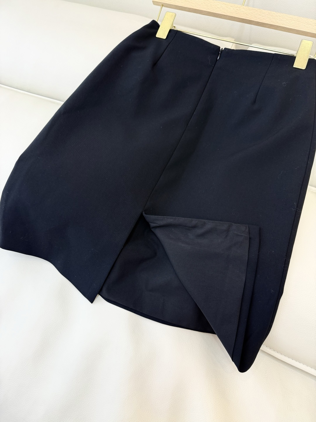 CY0103#新款半裙🌾PR 三角标 开叉设计显瘦 半裙 黑色 灰色 SML