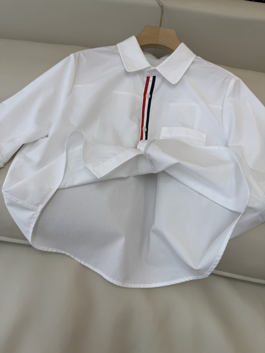 CY0107#新款衬衫🌾TB 小马 绣花 修身 短袖衬衫 白色 SM L