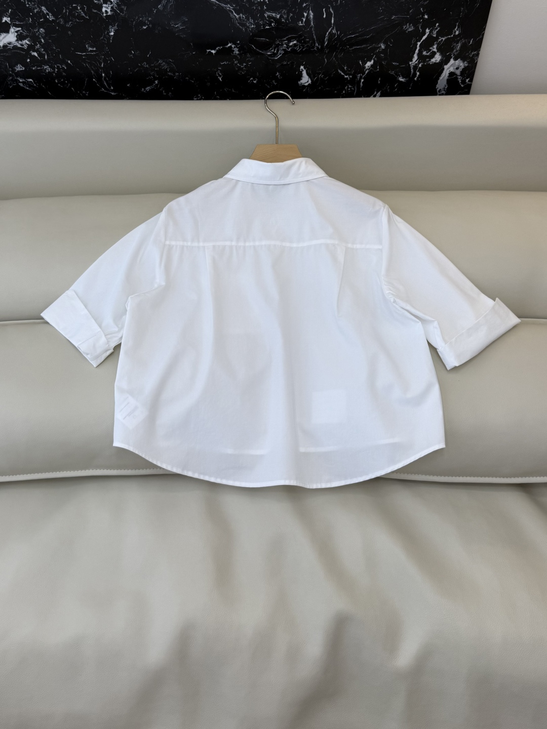 CY0107#新款衬衫🌾TB 小马 绣花 修身 短袖衬衫 白色 SM L