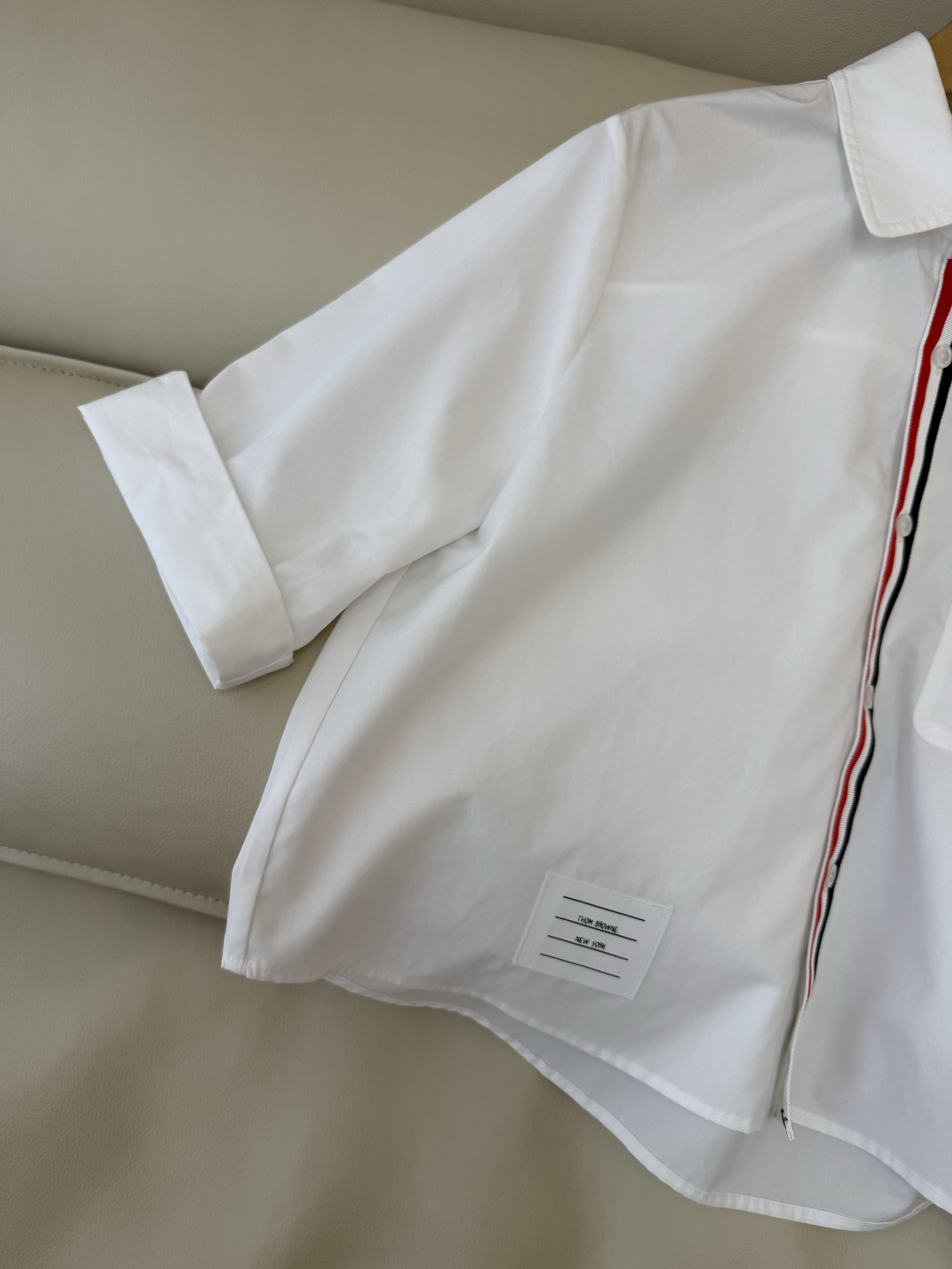 CY0107#新款衬衫🌾TB 小马 绣花 修身 短袖衬衫 白色 SM L