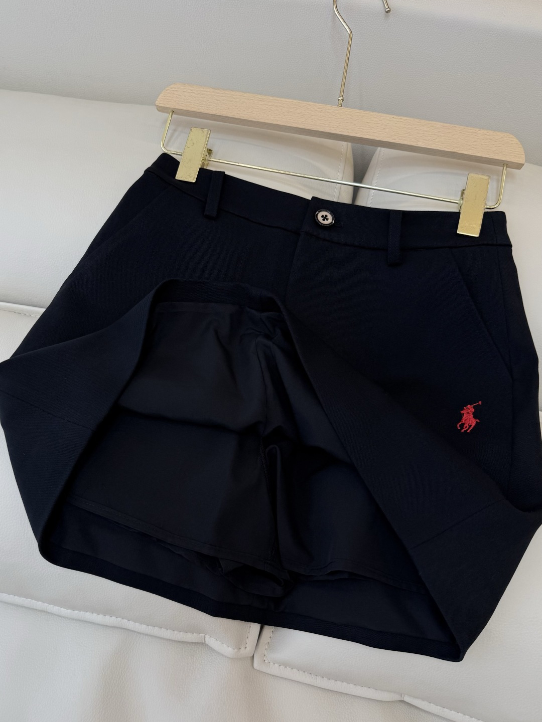 CY0104#新款半裙🌾Polo 绣花logo 显瘦 半裙 黑色 白色 蓝色 SML