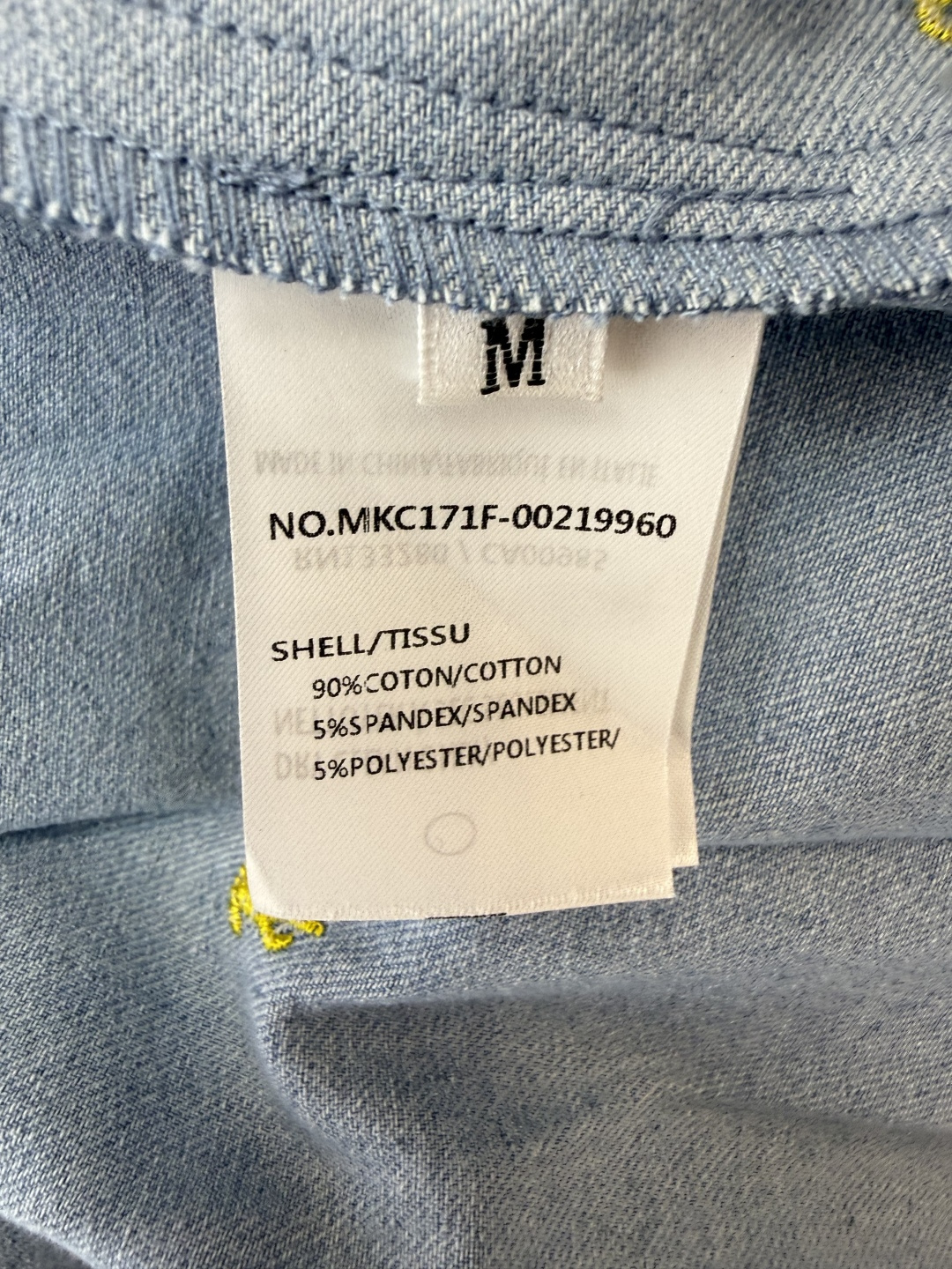 AW031#新款连衣裙P‼️TB 绣花小马 牛仔棉 无袖连衣裙 深蓝色 浅蓝色 SML