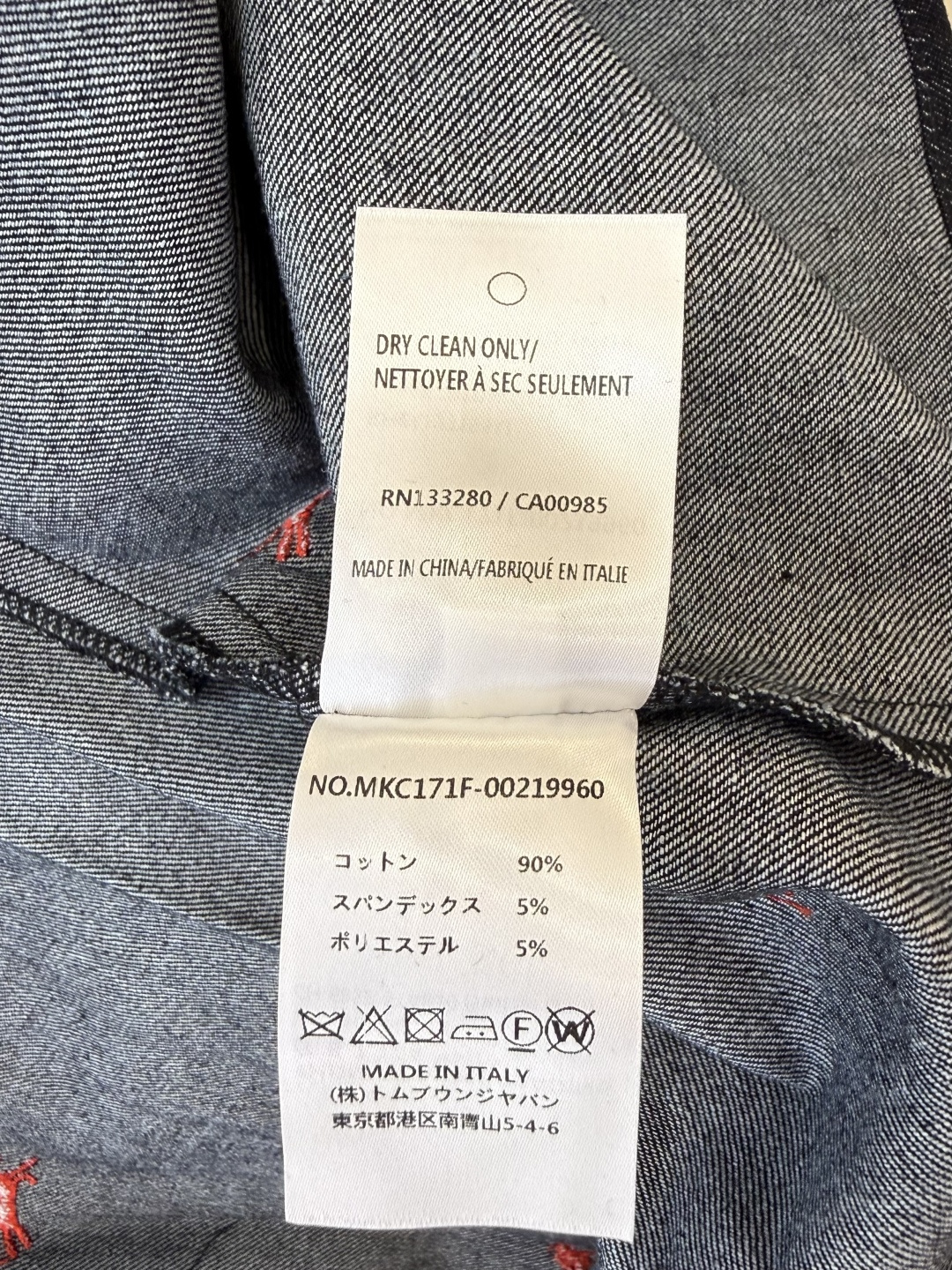 AW031#新款连衣裙P‼️TB 绣花小马 牛仔棉 无袖连衣裙 深蓝色 浅蓝色 SML