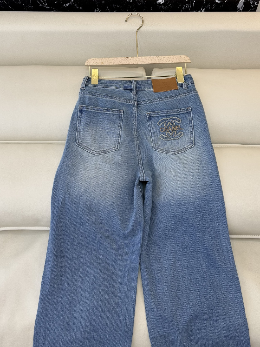 AW029#新款牛仔裤P‼️CH* logo弹力牛仔裤 浅蓝色 黑色 26-30