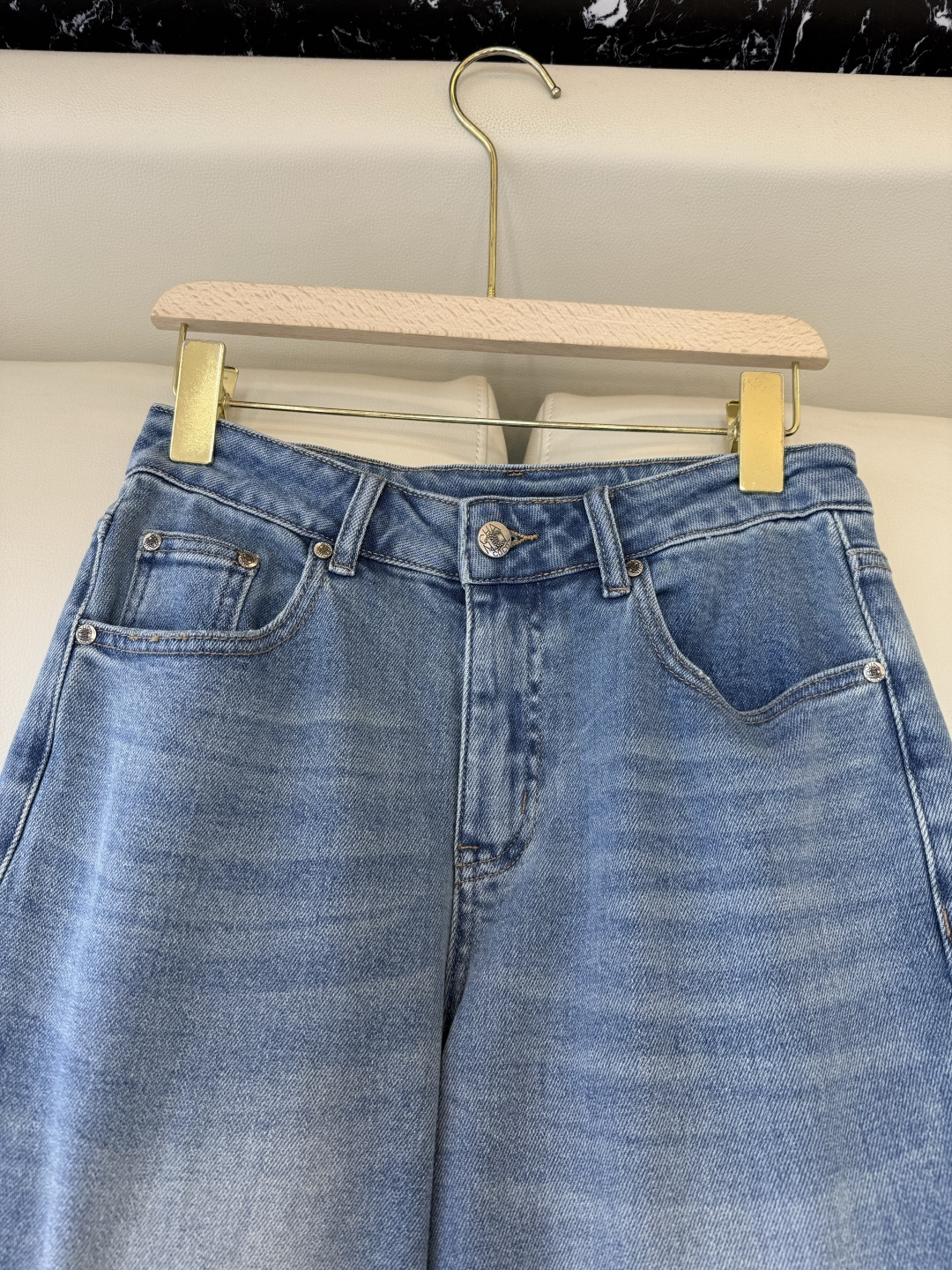 AW029#新款牛仔裤P‼️CH* logo弹力牛仔裤 浅蓝色 黑色 26-30