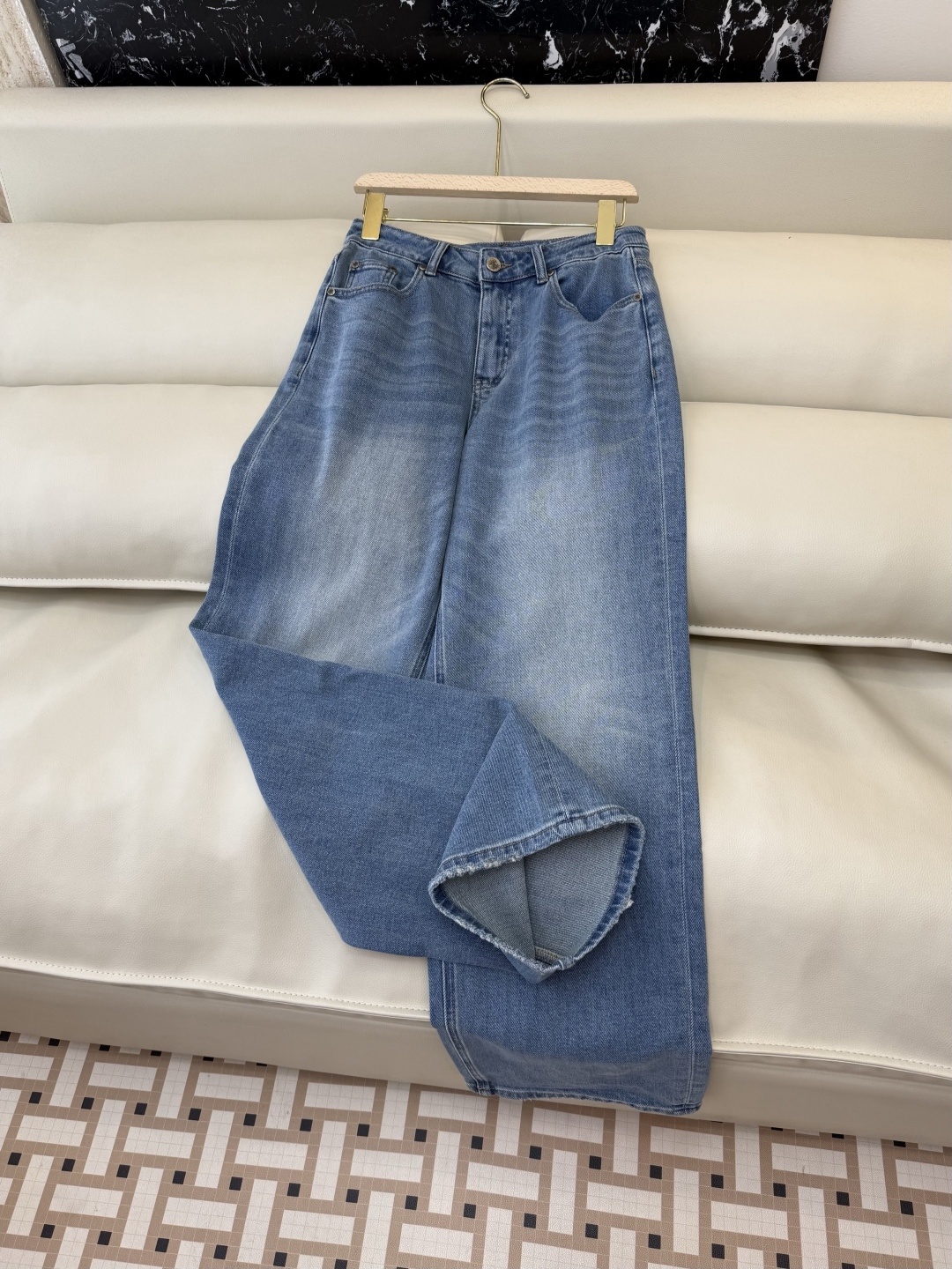 AW029#新款牛仔裤P‼️CH* logo弹力牛仔裤 浅蓝色 黑色 26-30