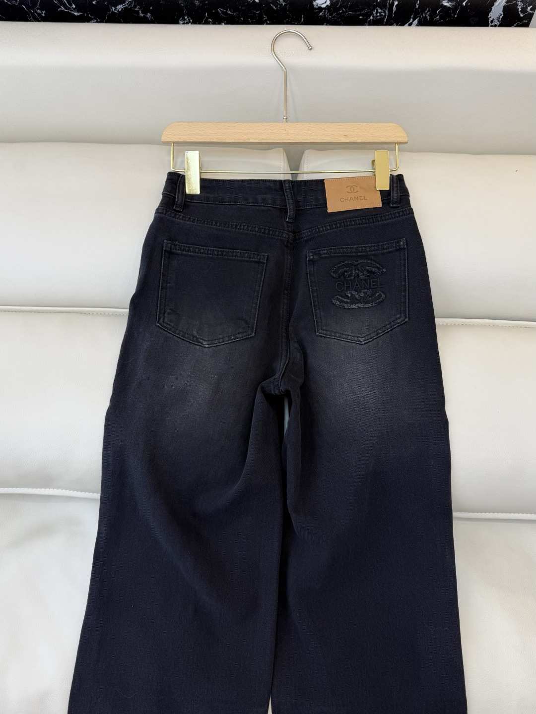 AW029#新款牛仔裤P‼️CH* logo弹力牛仔裤 浅蓝色 黑色 26-30