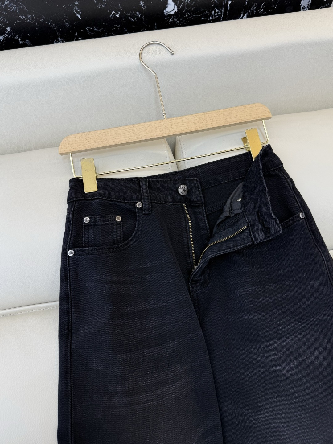 AW029#新款牛仔裤P‼️CH* logo弹力牛仔裤 浅蓝色 黑色 26-30