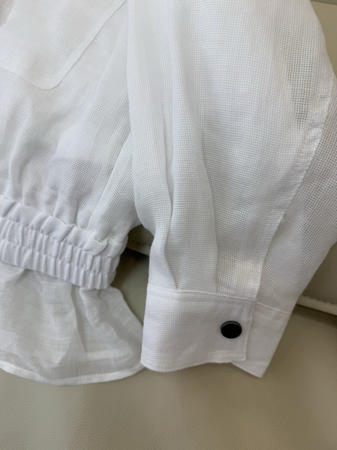 QGL045#新款套装🌾BC 100% 亚麻 长袖拉链外套➕长裤套装 白色 36/38/40