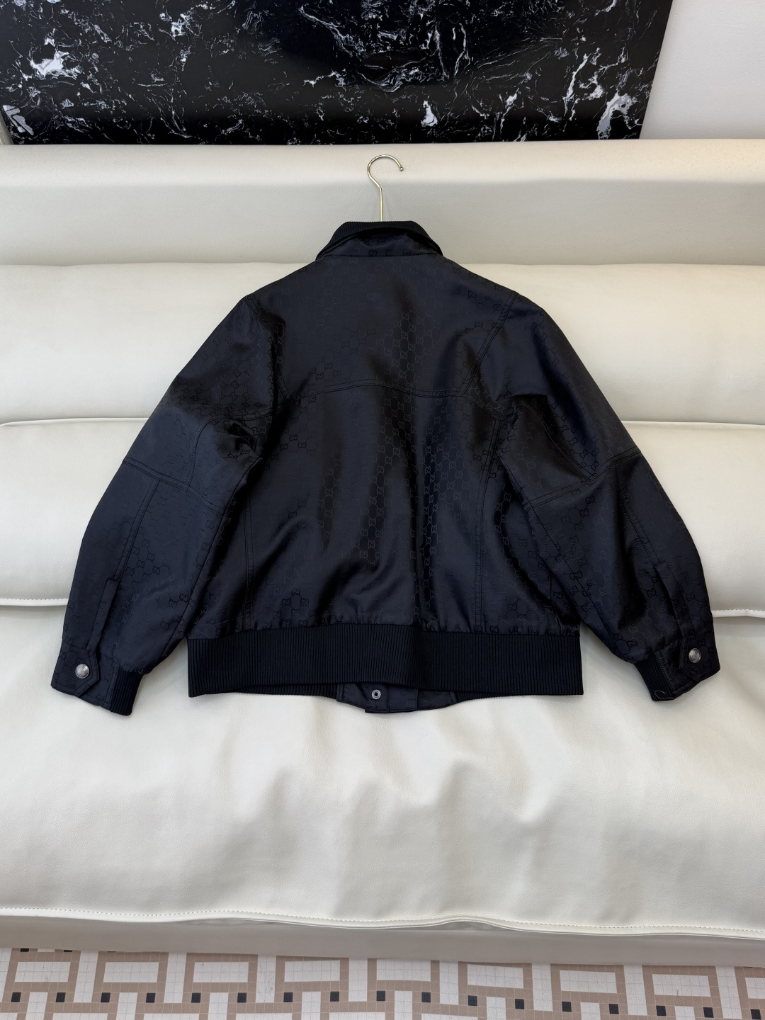 GU025#新款外套‼️L V 重工提花暗纹 长袖 外套 SML