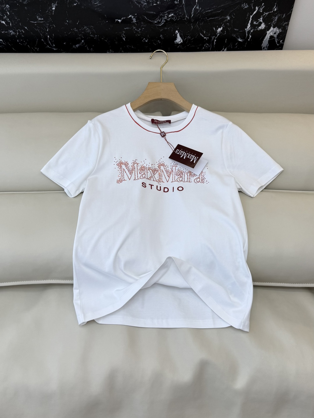 QG0164#新款T恤⚠️特批175‼️MAx 顶级版 字母烫钻 短袖T恤 SML