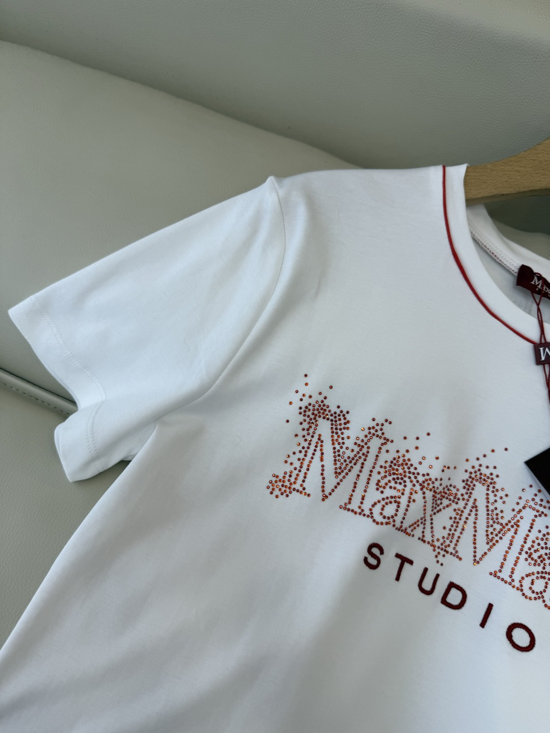 QG0164#新款T恤⚠️特批175‼️MAx 顶级版 字母烫钻 短袖T恤 SML