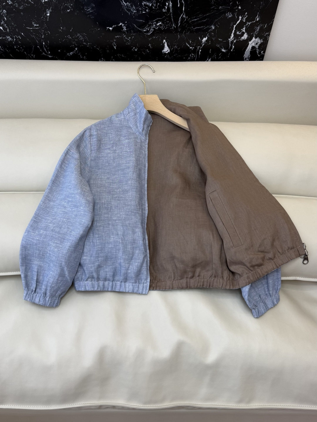 QD7528#新款外套🌾LP顶级版 两面穿 夹克外套 100% 亚麻 36/38/40/42