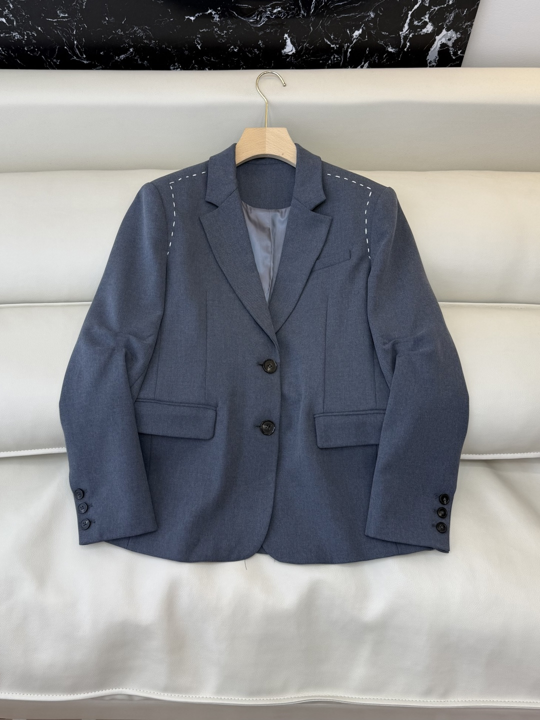 YZ001#新款外套P‼️明线装饰 长袖外套西装 灰色 SML