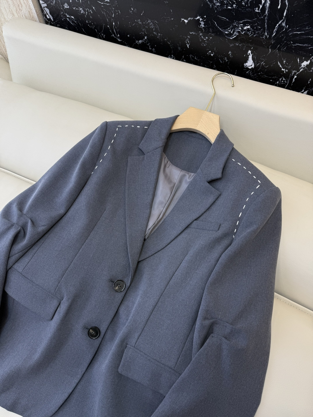 YZ001#新款外套P‼️明线装饰 长袖外套西装 灰色 SML