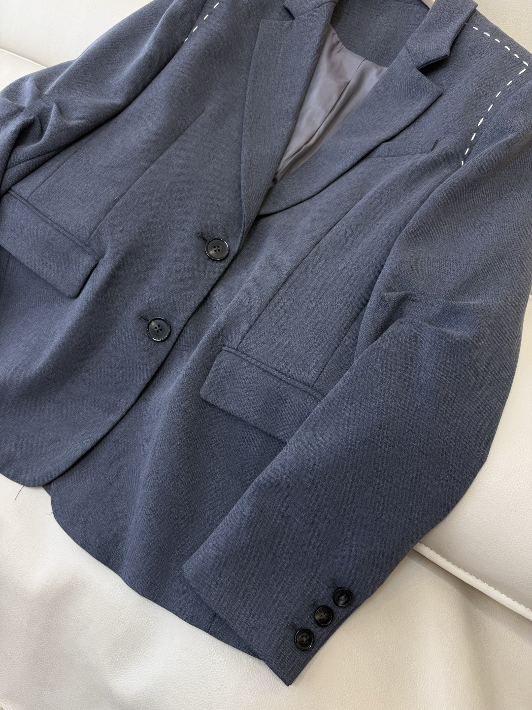 YZ001#新款外套P‼️明线装饰 长袖外套西装 灰色 SML