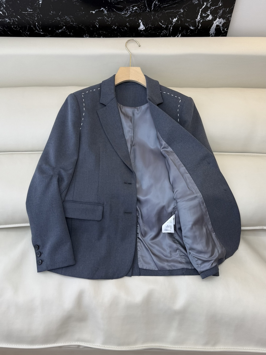 YZ001#新款外套P‼️明线装饰 长袖外套西装 灰色 SML