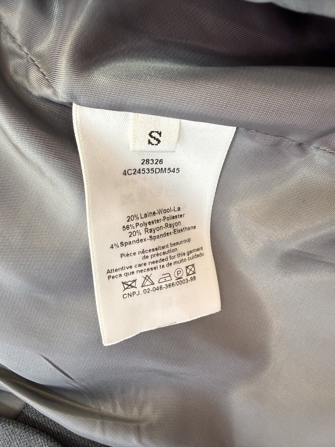 YZ001#新款外套P‼️明线装饰 长袖外套西装 灰色 SML