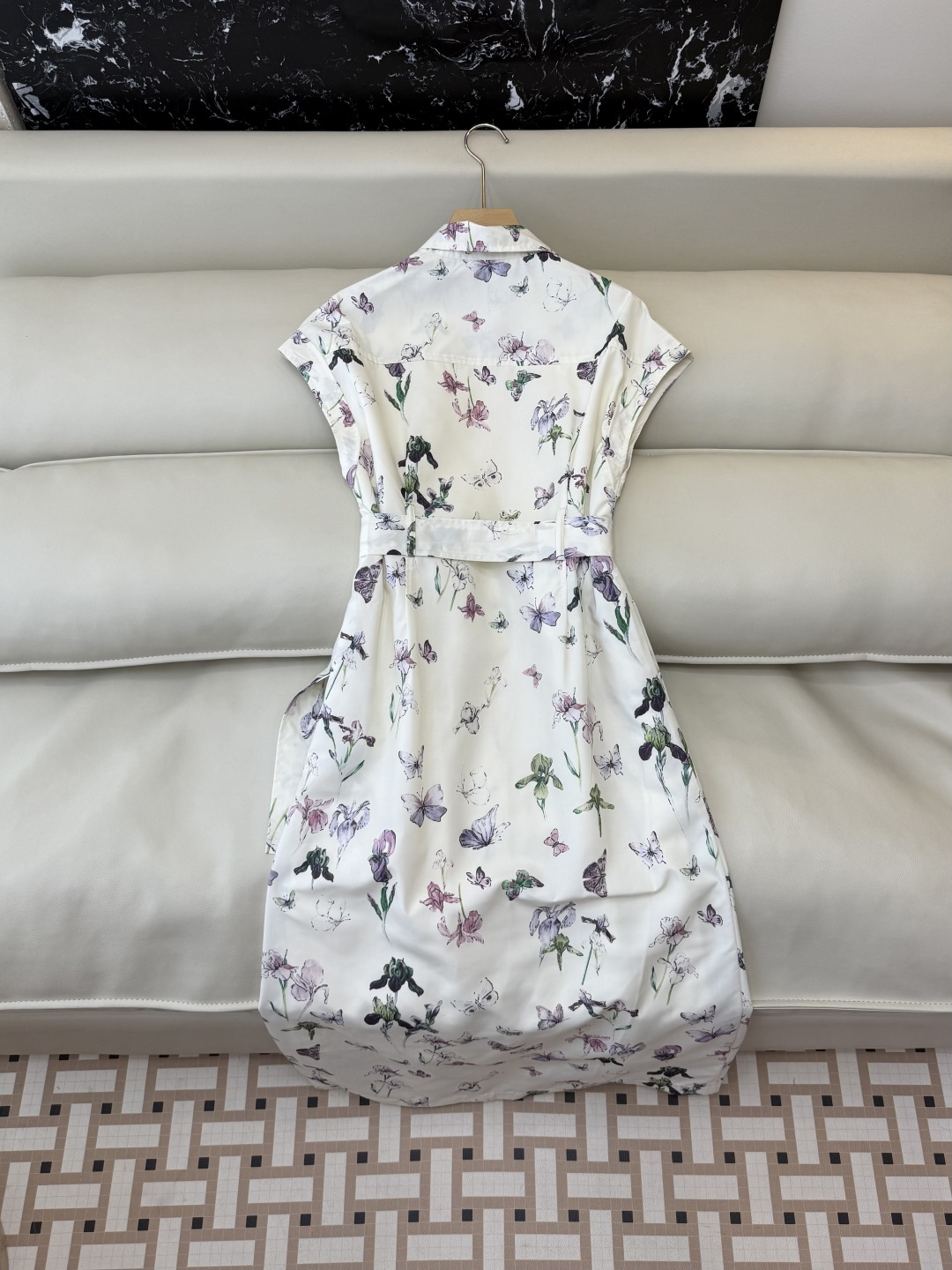 YZ006#新款连体裙P‼️Dior 蝴蝶印花短袖连衣裙 SML