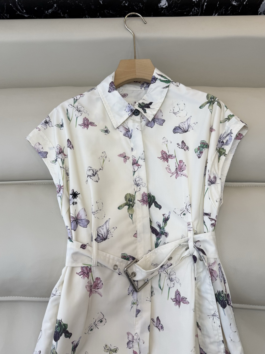 YZ006#新款连体裙P‼️Dior 蝴蝶印花短袖连衣裙 SML