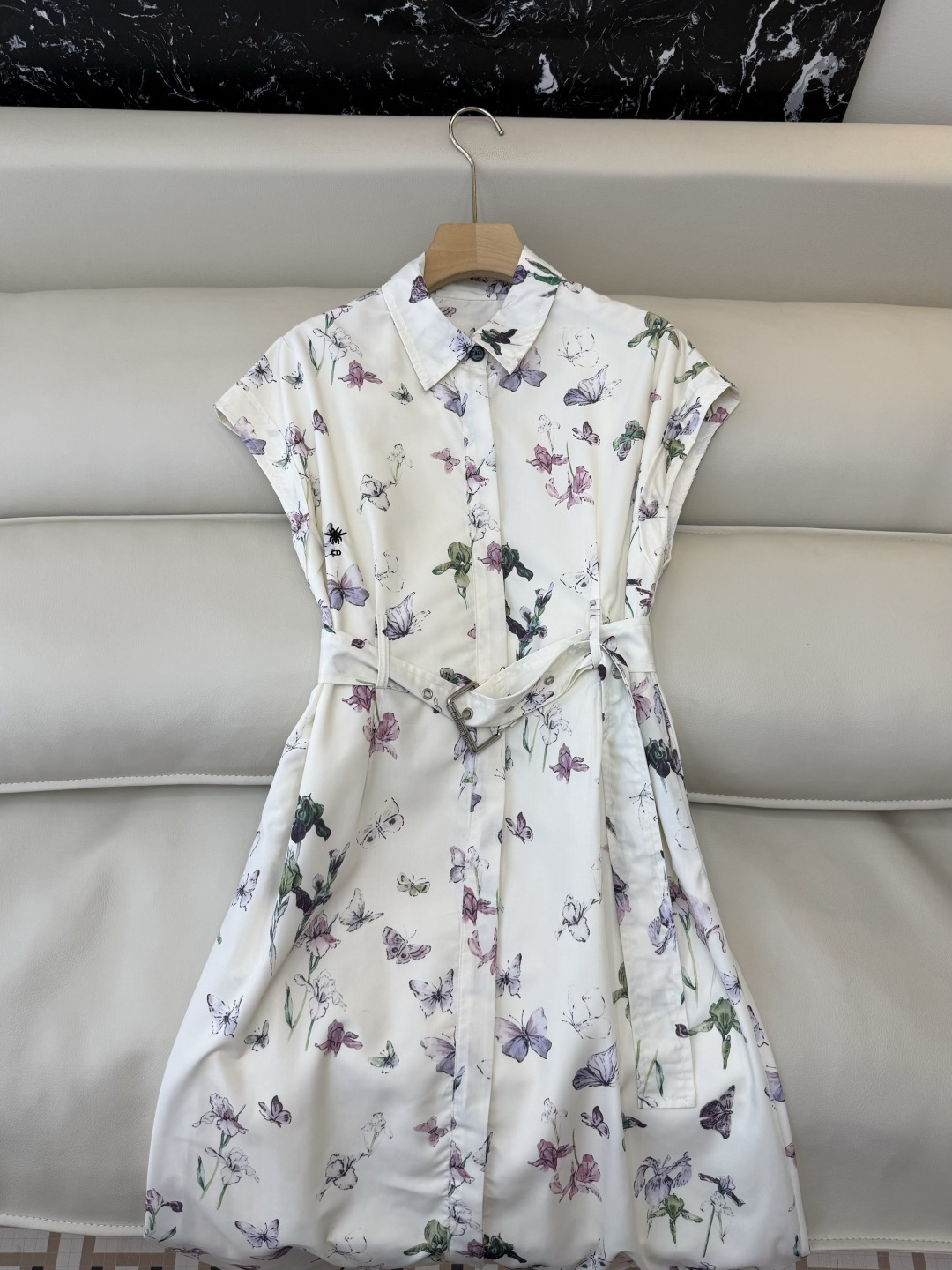 YZ006#新款连体裙P‼️Dior 蝴蝶印花短袖连衣裙 SML