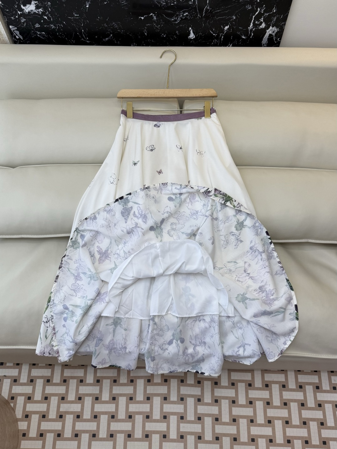 YZ005#新款半裙P‼️Dior 蝴蝶印花 长半裙 SM L