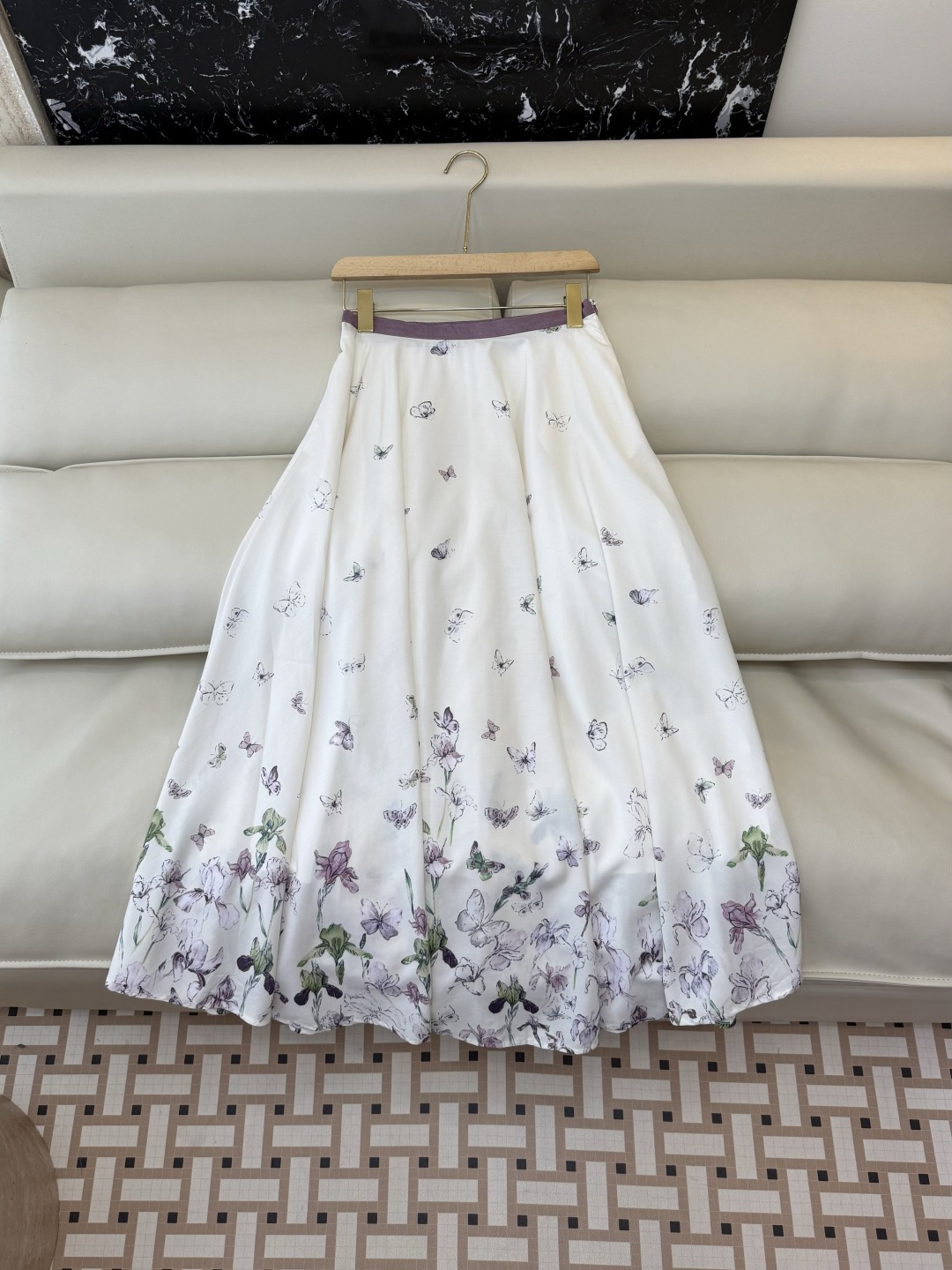 YZ005#新款半裙P‼️Dior 蝴蝶印花 长半裙 SM L