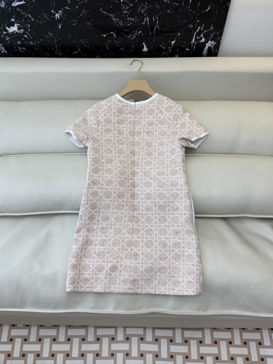 YZ004#新款连衣裙P‼️Dior 短袖 高贵典雅连衣裙 蓝色 粉色 SML