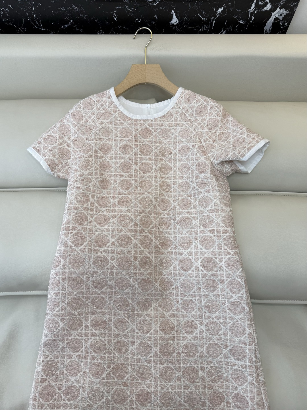 YZ004#新款连衣裙P‼️Dior 短袖 高贵典雅连衣裙 蓝色 粉色 SML