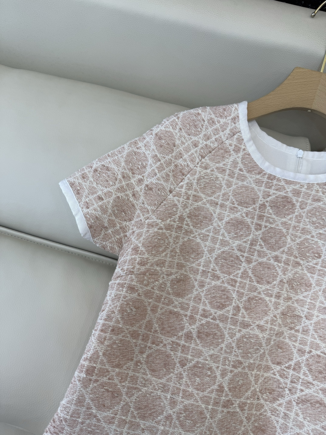 YZ004#新款连衣裙P‼️Dior 短袖 高贵典雅连衣裙 蓝色 粉色 SML