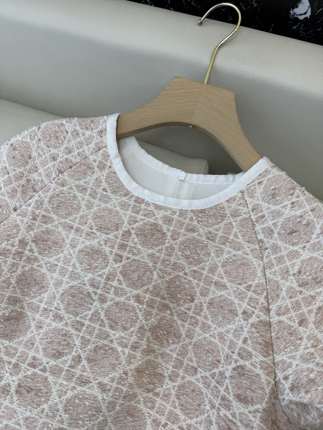 YZ004#新款连衣裙P‼️Dior 短袖 高贵典雅连衣裙 蓝色 粉色 SML