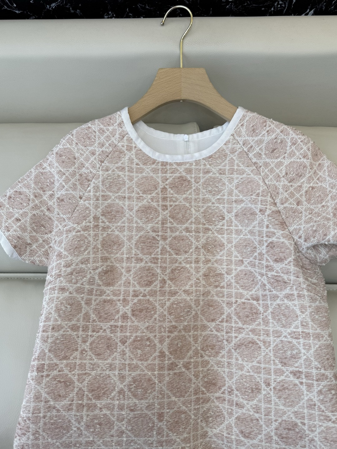 YZ004#新款连衣裙P‼️Dior 短袖 高贵典雅连衣裙 蓝色 粉色 SML