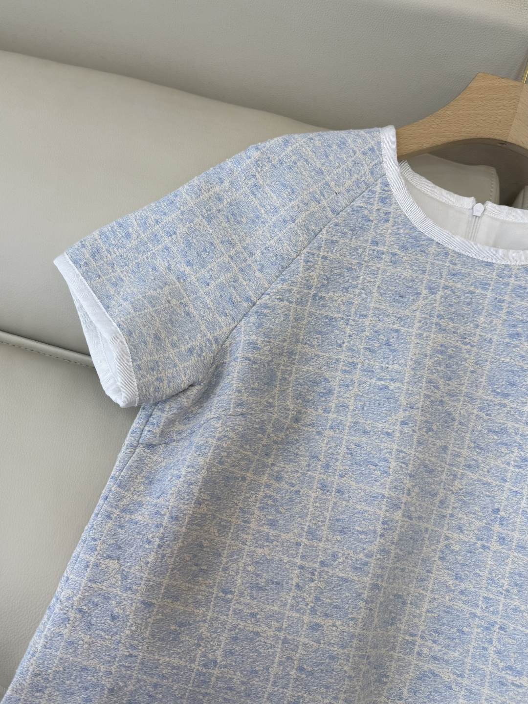 YZ004#新款连衣裙P‼️Dior 短袖 高贵典雅连衣裙 蓝色 粉色 SML