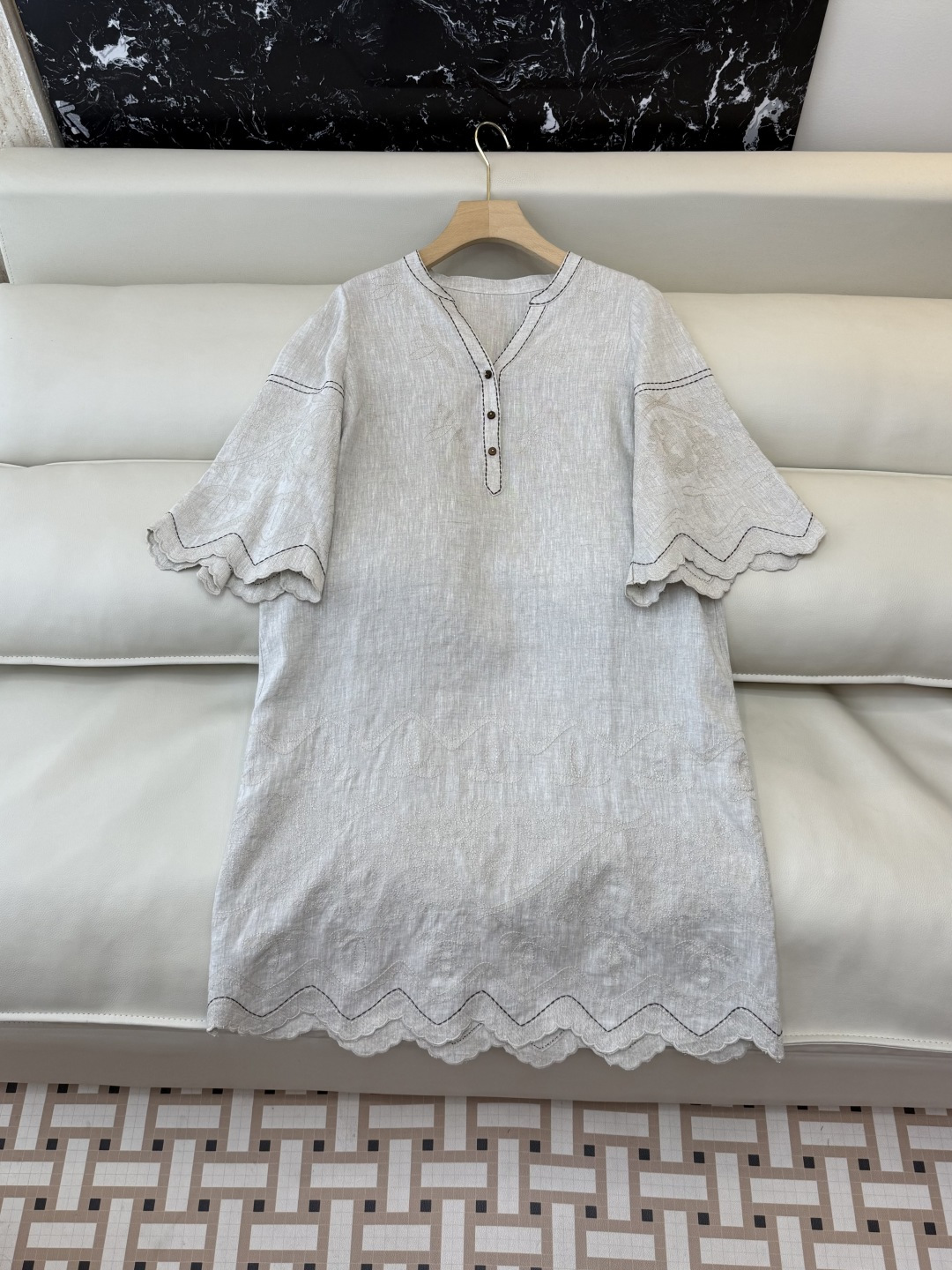 NO:777818,SY014 The highest version on the market. The girl inspects the goods, trims the three marks on the threads, and delivers the goods. You can send pictures and take videos. If you want quality or service, please add me on WeChat. We will not accept urgent orders. New dress factory zim heavy industry embroidery short-sleeved linen dress coffee color hemp natural color SMLXL, Zimmerman-clothing, skirts, T-shirt,19860909SY014市面最高版本小妹验货、修剪线头上三标、发货可发图及拍视频,要品质要服务的加我微信,不接急单.新款连衣裙工厂 zim 重工绣花 短袖亚麻连衣裙 咖色 麻本色 SMLXL,兹默曼-服装,skirts,T-shirt,,Women's clothing