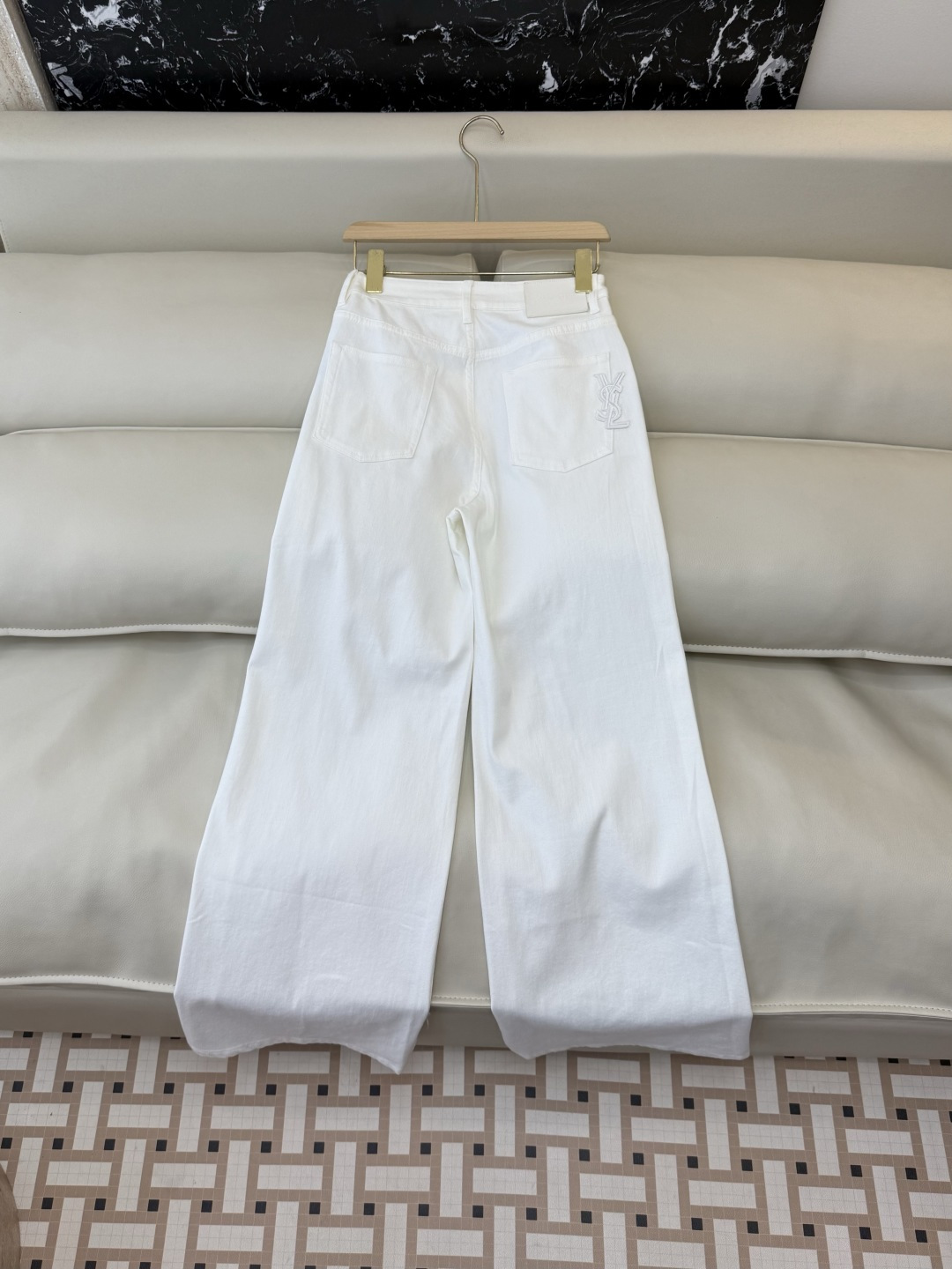 CX0190#新款牛仔裤P‼️YSL 牛仔棉显瘦牛仔裤 蓝色 白色 26-30码