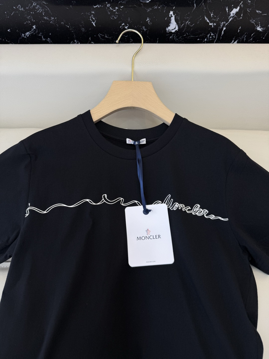 QG0190#新款T恤‼️mon 蒙口 顶级版 印花 短袖T恤 黑色 白色 SML