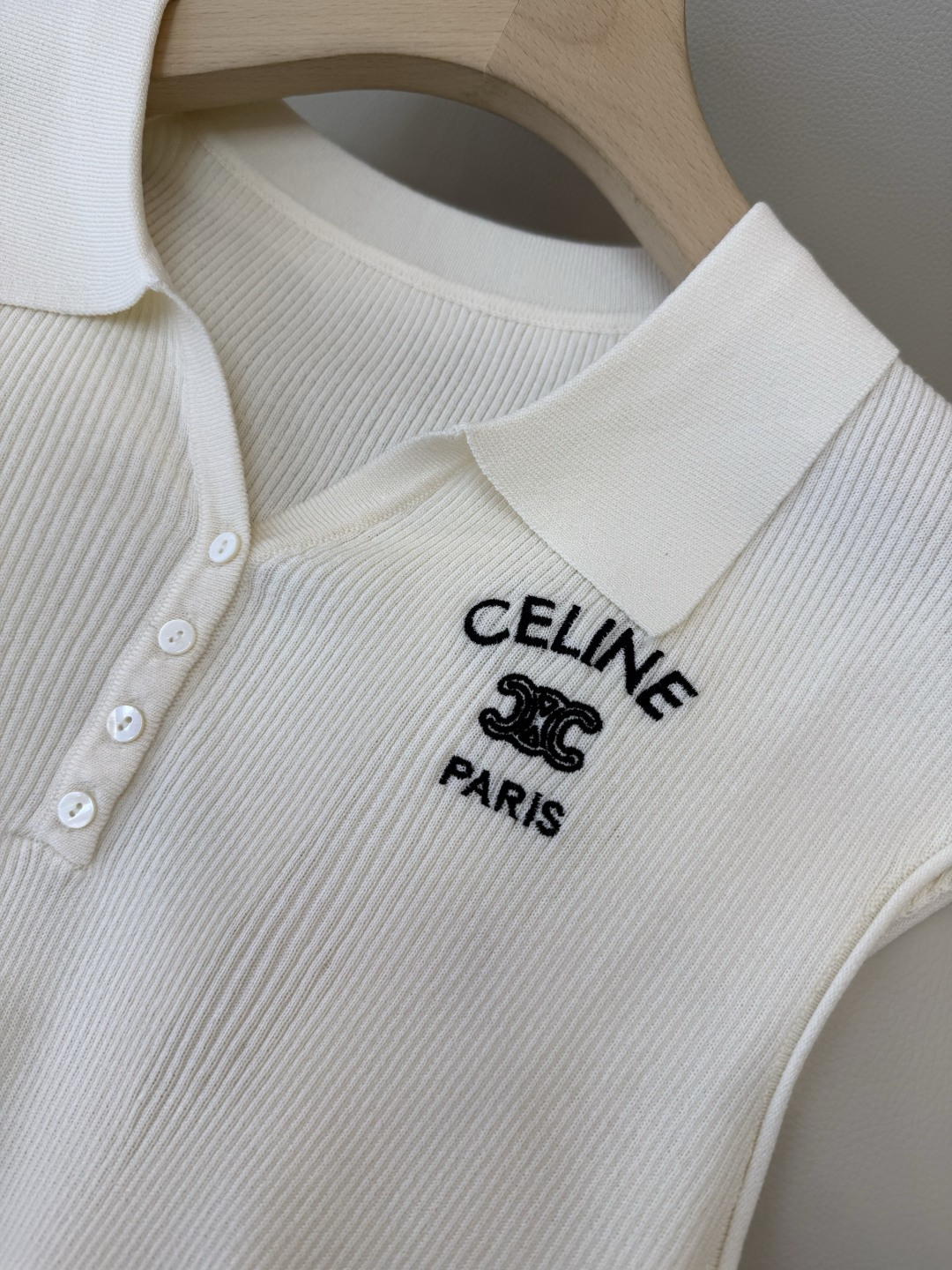 AW049#新款上衣P‼️Celine 字母绣花 短袖针织裙上衣 四色 SML