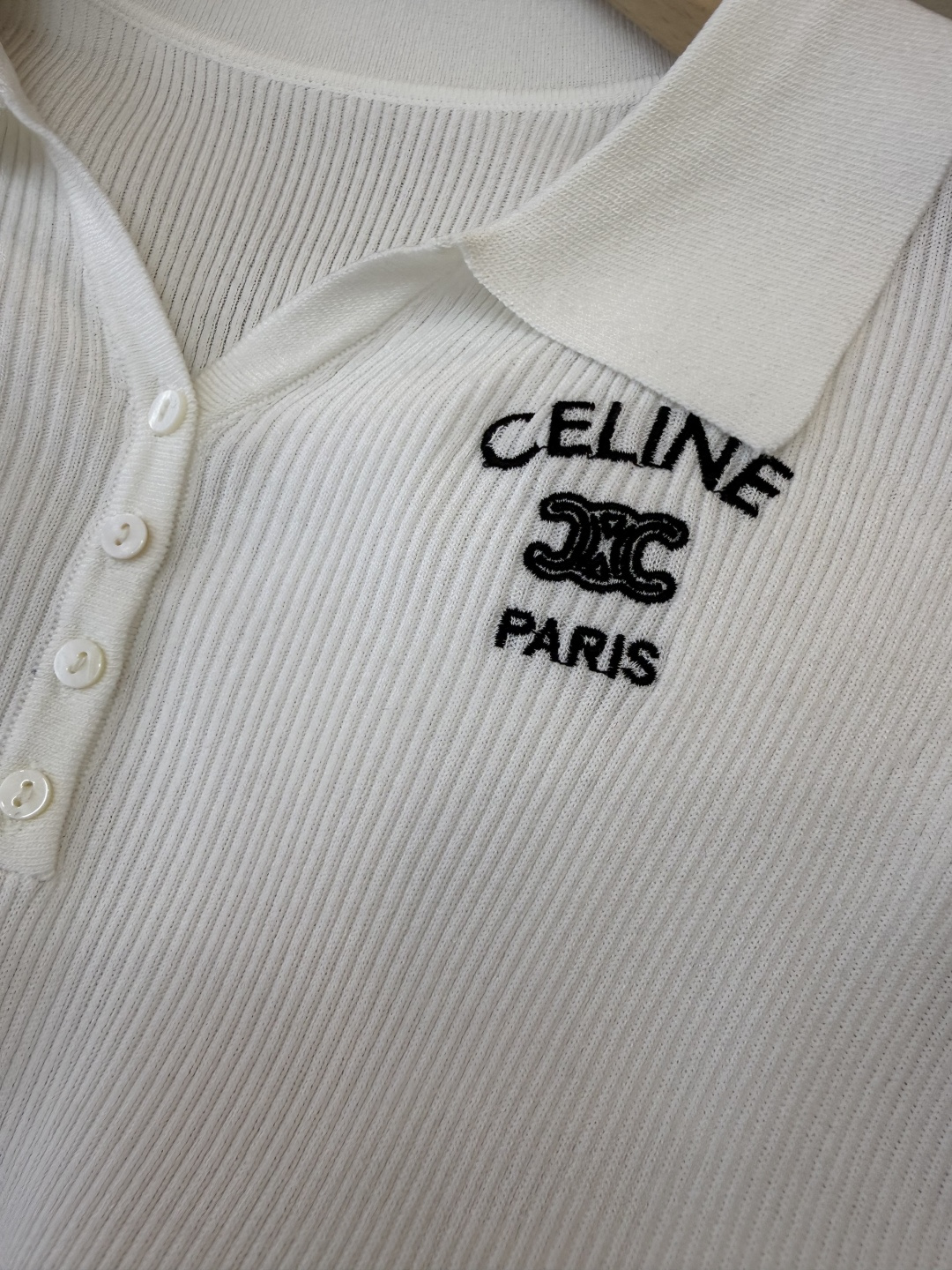 AW049#新款上衣P‼️Celine 字母绣花 短袖针织裙上衣 四色 SML