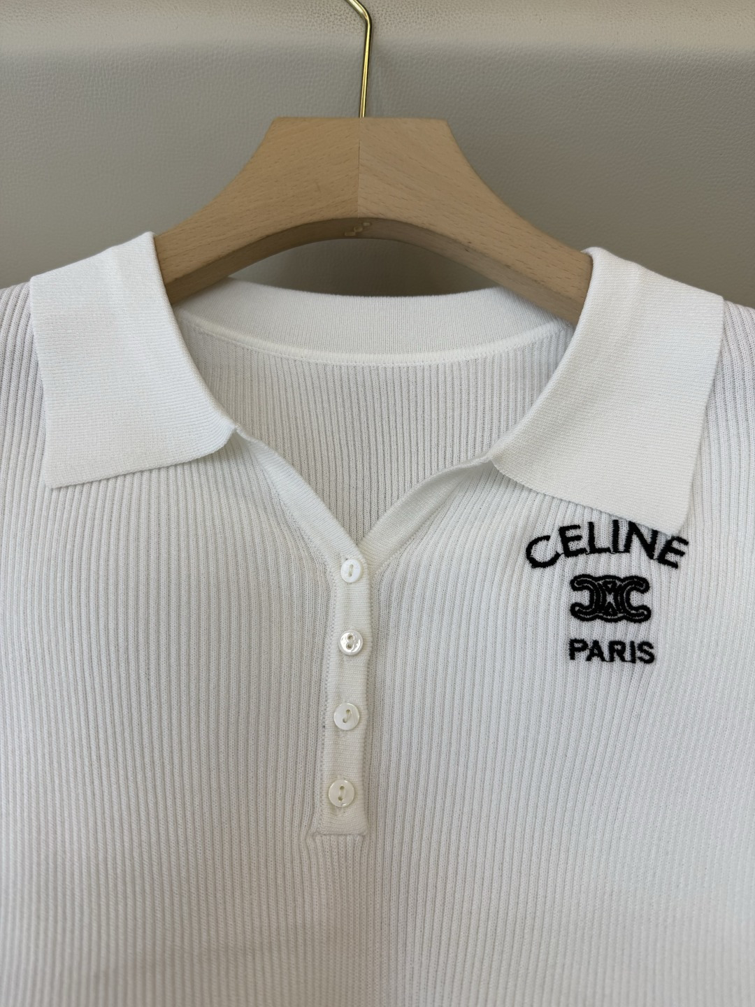 AW049#新款上衣P‼️Celine 字母绣花 短袖针织裙上衣 四色 SML