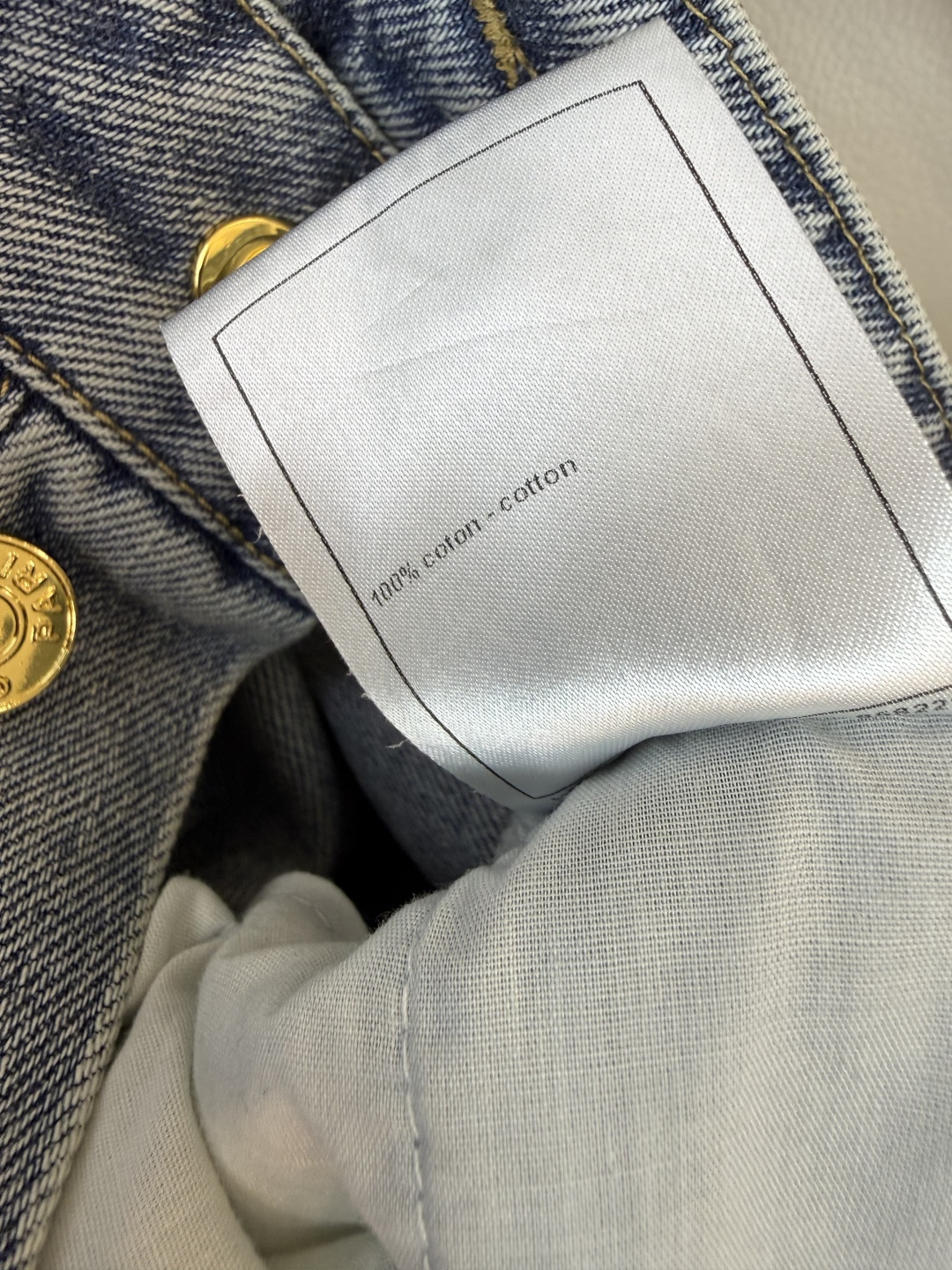 GU044#新款牛仔裤‼️小香 双C 牛仔长裤 白色 蓝色 36/38/40/42