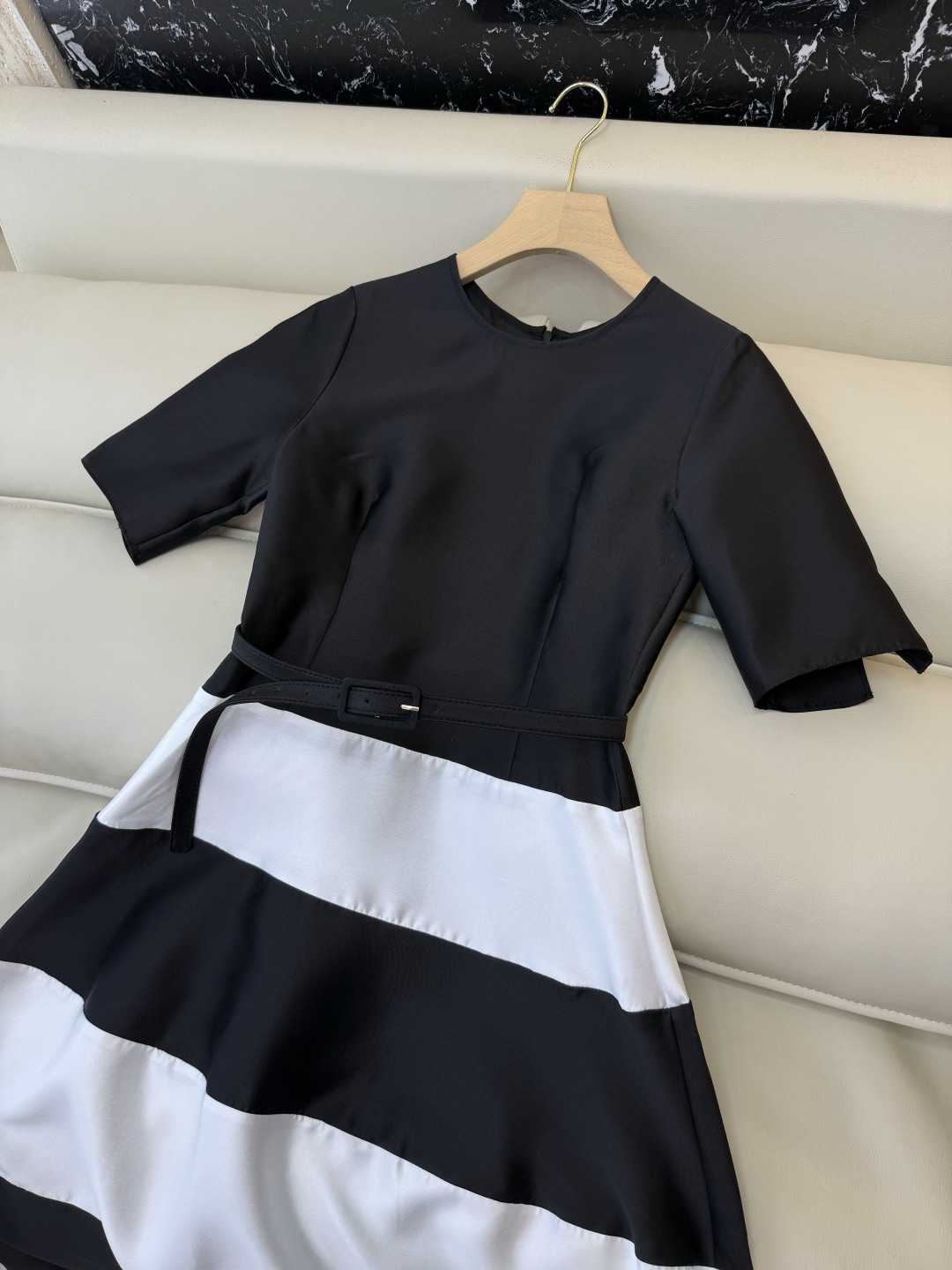 XF070#新款连衣裙‼️条纹 巨显瘦 短袖 连衣裙 SMLXL XXL