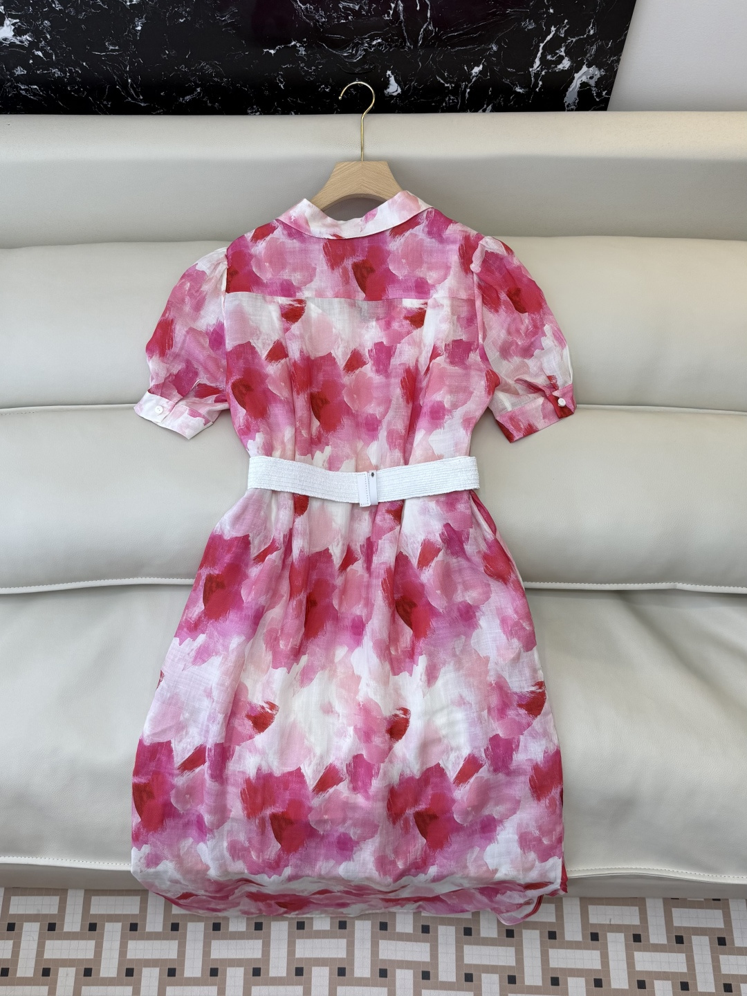 XF071#新款连衣裙‼️高饱和 明艳油画风 印花显瘦 连衣裙 SMLXL XXL