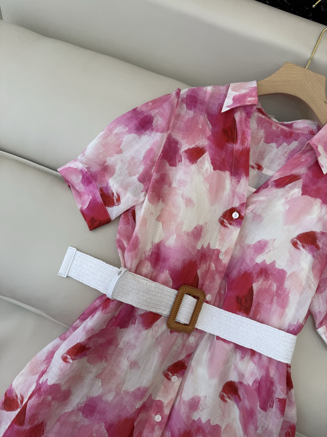 XF071#新款连衣裙‼️高饱和 明艳油画风 印花显瘦 连衣裙 SMLXL XXL