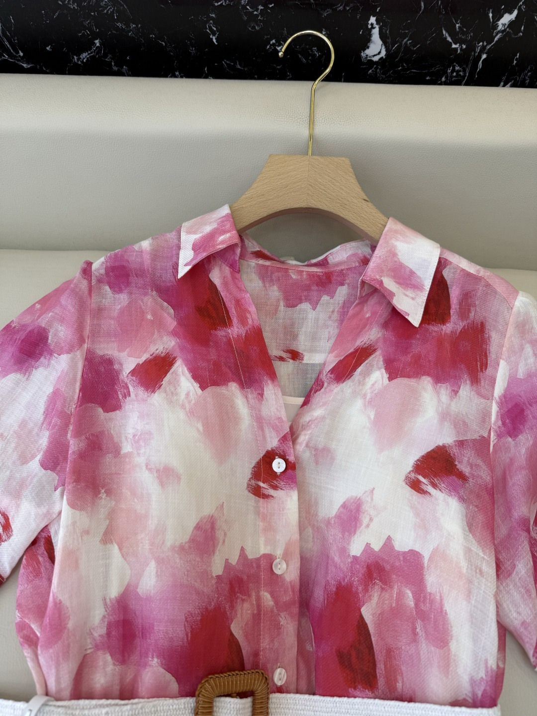 XF071#新款连衣裙‼️高饱和 明艳油画风 印花显瘦 连衣裙 SMLXL XXL