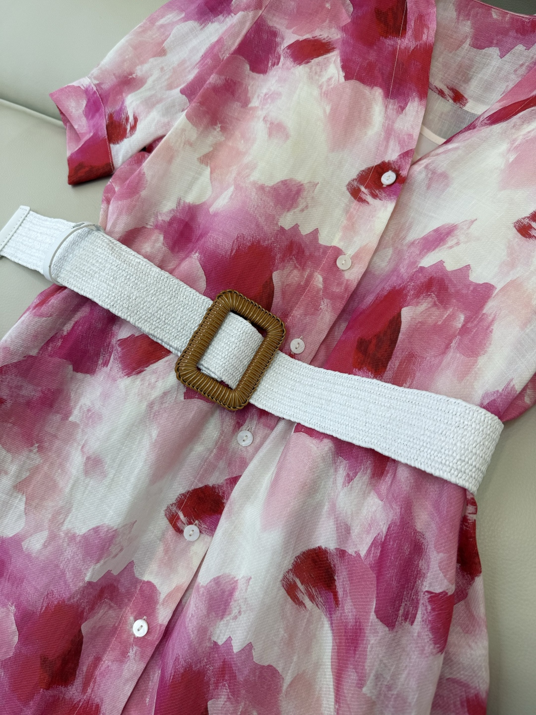 XF071#新款连衣裙‼️高饱和 明艳油画风 印花显瘦 连衣裙 SMLXL XXL