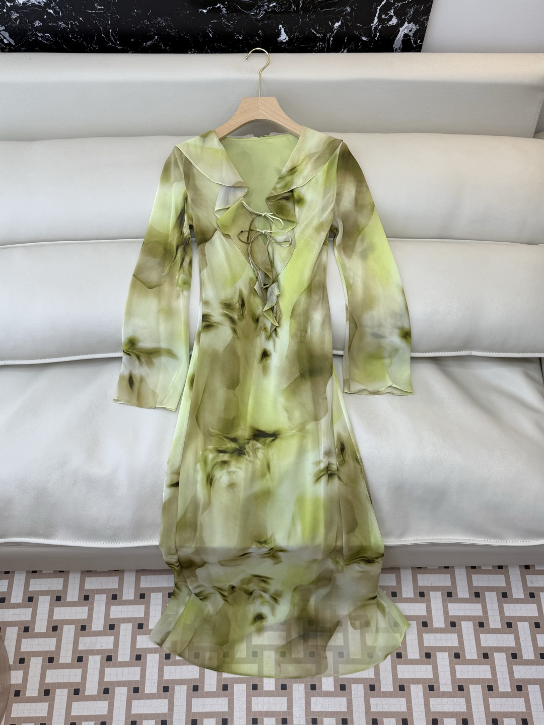 XF072#新款连衣裙‼️水墨油画风 印花显瘦 连衣裙 SMLXL XXL