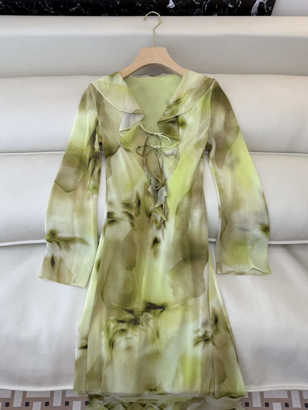 XF072#新款连衣裙‼️水墨油画风 印花显瘦 连衣裙 SMLXL XXL