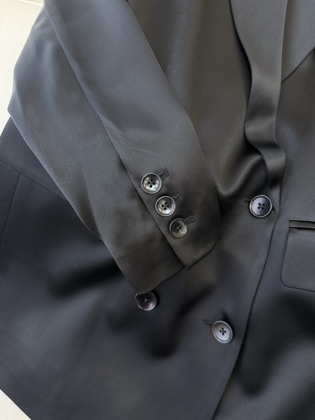 XZ0159#新款外套。YSL 蕾丝绣花镂空 长袖醋酸 外套 黑色 白色 SMLXL