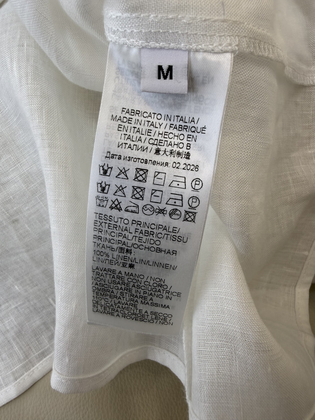 XZ0156#新款衬衫。zimm 镂空绣花 亚麻 长袖衬衫 白色 SM LXL